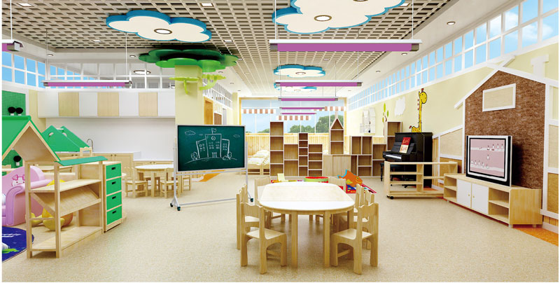 中国田园风系列-幼儿园课室装修效果
